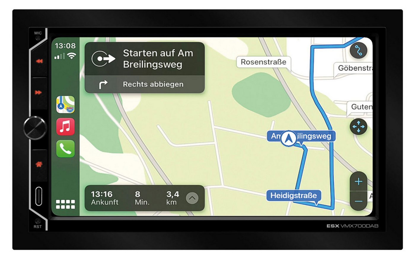 ESX VISION VMX700DAB Universal 2-DIN Media Moniceiver 17,8cm 7" Touchsreen Autoradio (Freisprecheinrichtung) Bild 3