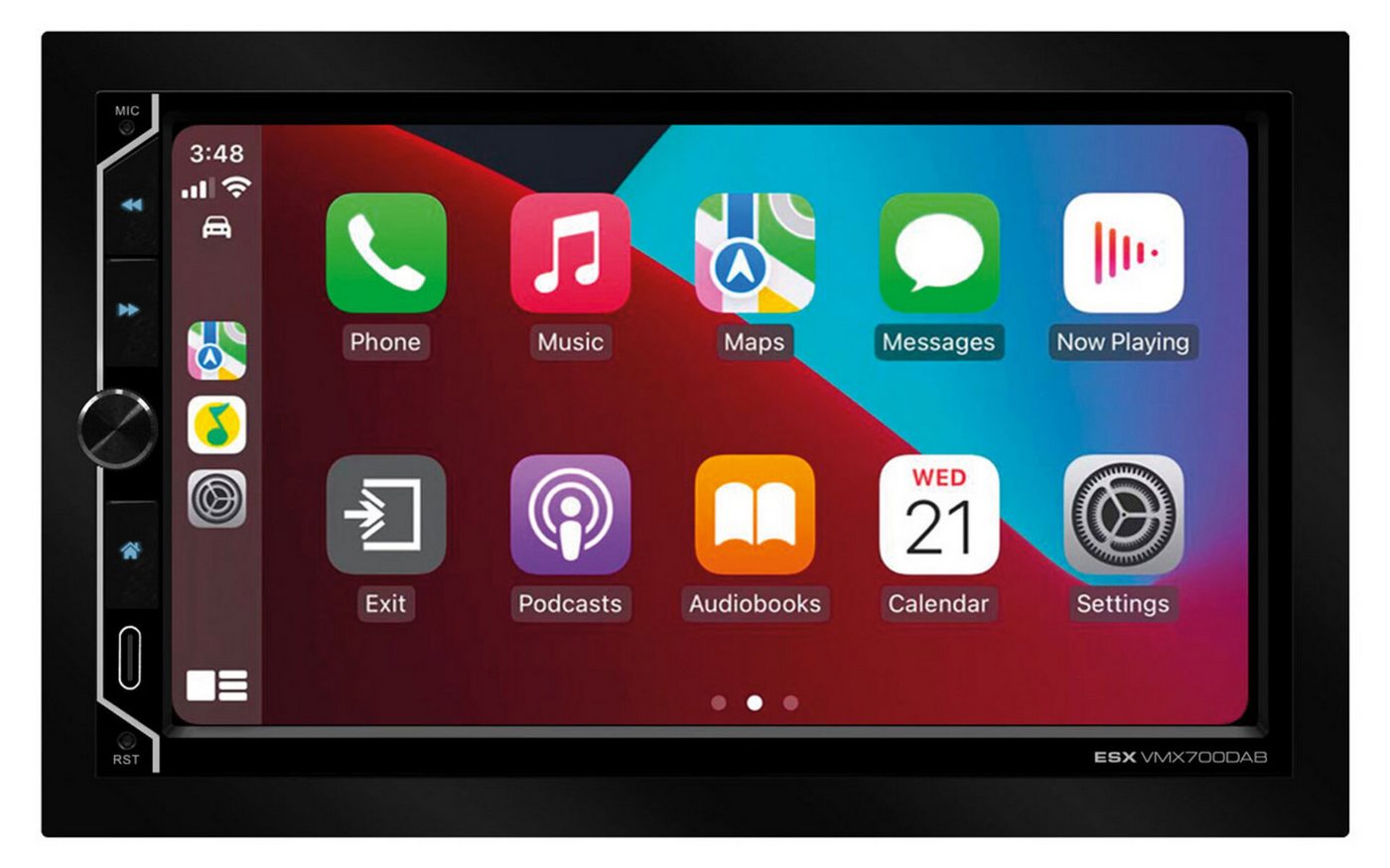 ESX VISION VMX700DAB Universal 2-DIN Media Moniceiver 17,8cm 7" Touchsreen Autoradio (Freisprecheinrichtung) Bild 5
