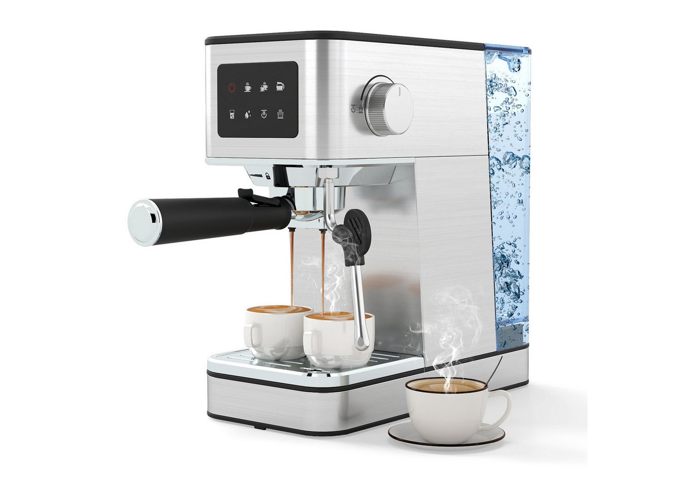 COSTWAY Espressomaschine, 20 Bar, mit Milchaufschäumer & 1,7L Tank, Touch Bild 3