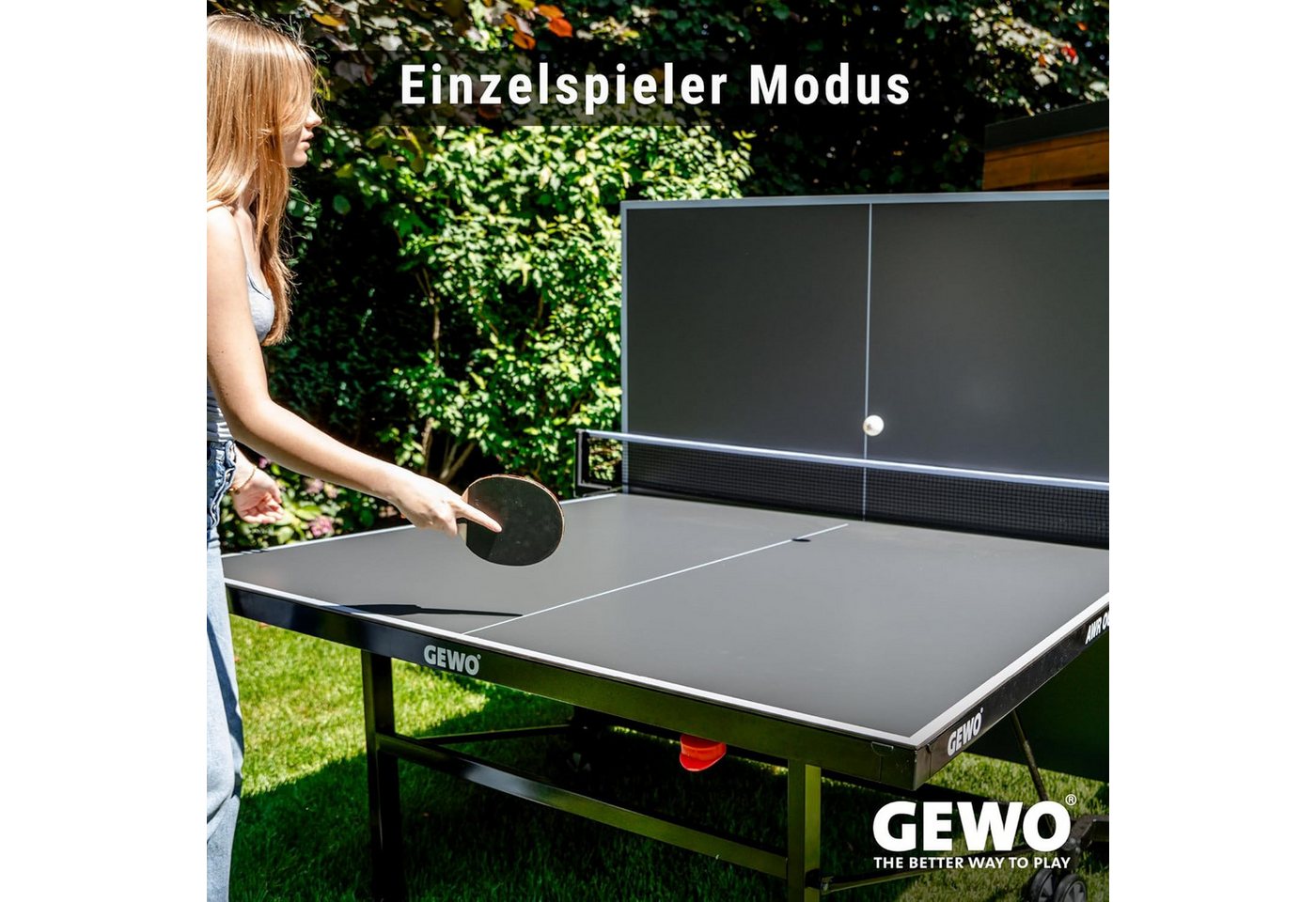 Gewo Tischtennisplatte Outdoor Profi AWR, Tischtennistisch klappbar, grau (1-tlg) Bild 5