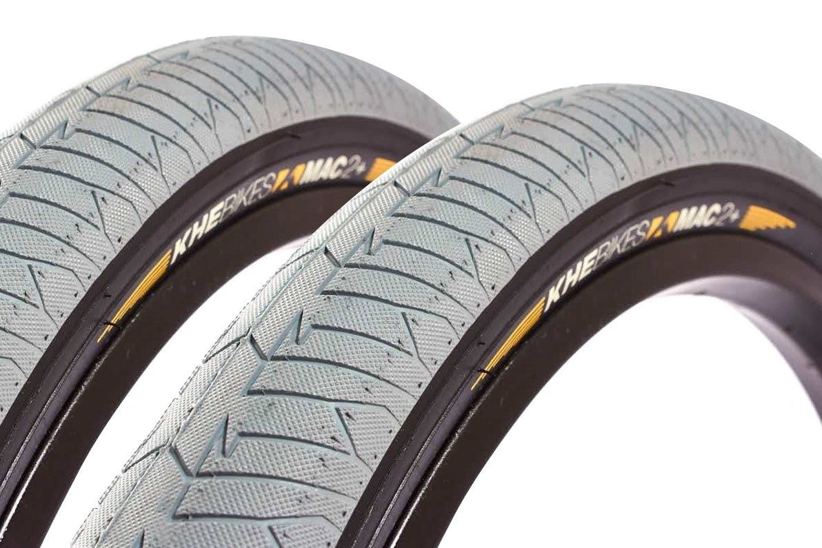 KHEbikes Fahrradreifen BMX Reifen Set KHE MAC2+ 20 Zoll x 2,30 Grau Schwarz, Stahl Band (steel beaded) Bild 4