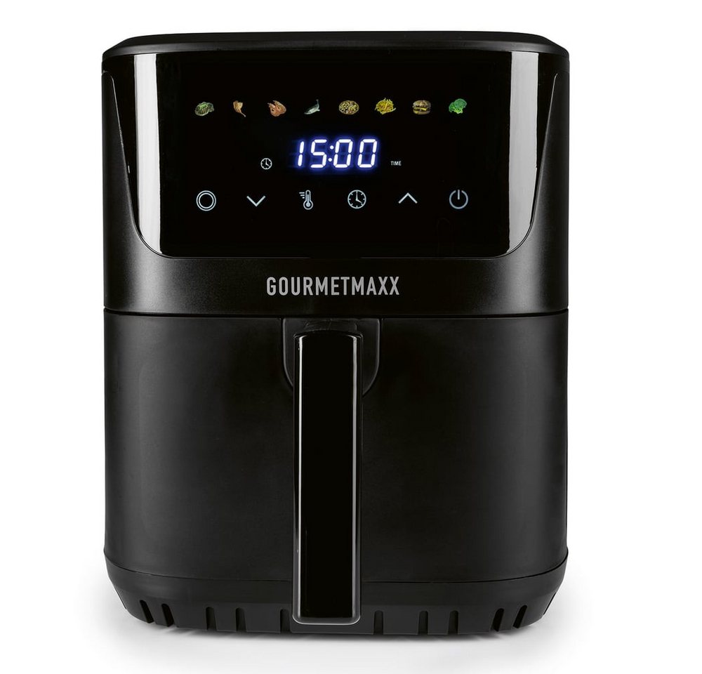 GOURMETmaxx Heißluftfritteuse GOURMETmaxx Heißluft-Fritteuse 1600W schwarz Digital 6,5l, 1600 W, GOURMETmaxx Heißluftfritteuse 6,5 Liter Bild 4