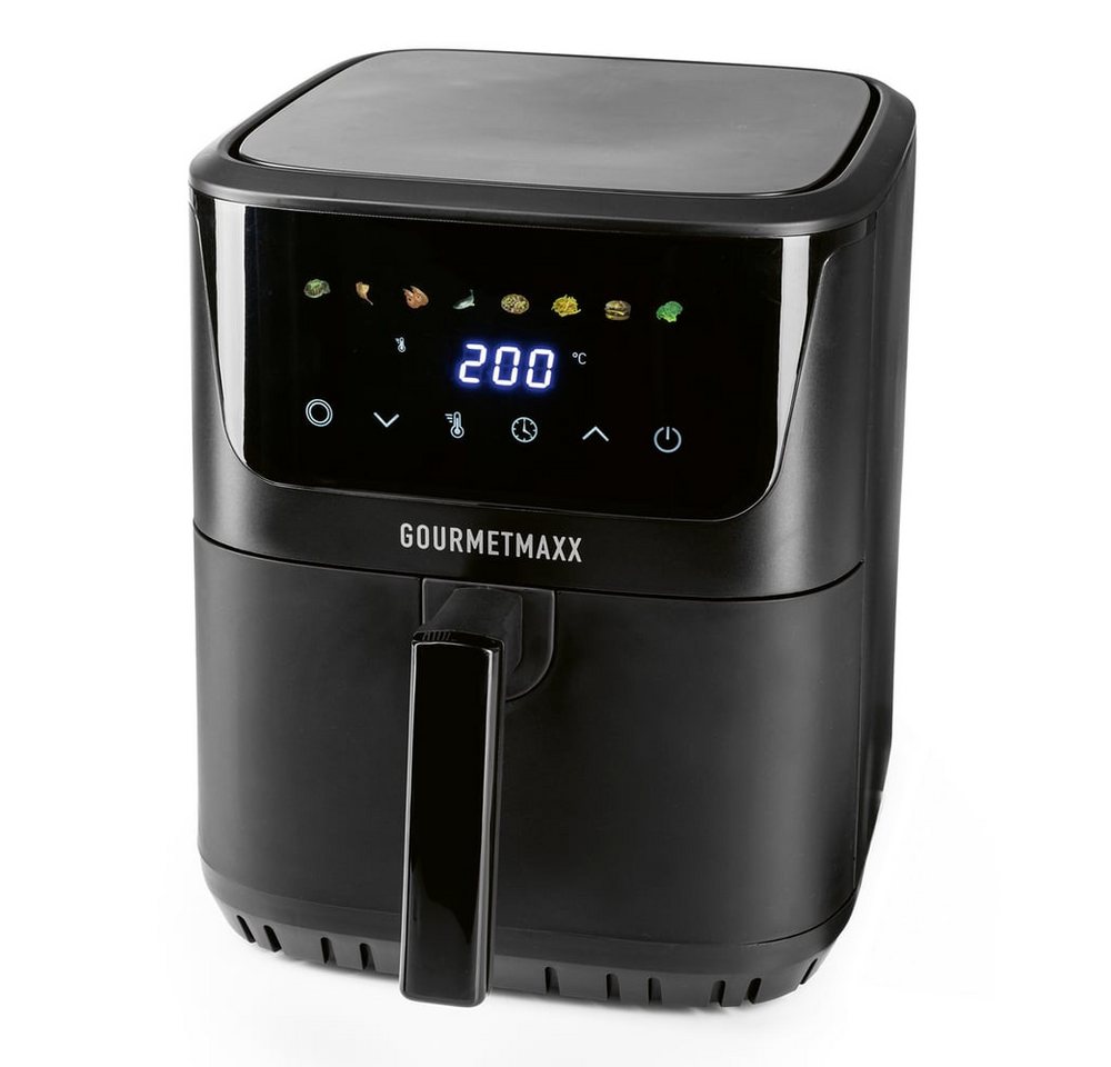 GOURMETmaxx Heißluftfritteuse GOURMETmaxx Heißluft-Fritteuse 1600W schwarz Digital 6,5l, 1600 W, GOURMETmaxx Heißluftfritteuse 6,5 Liter Bild 5