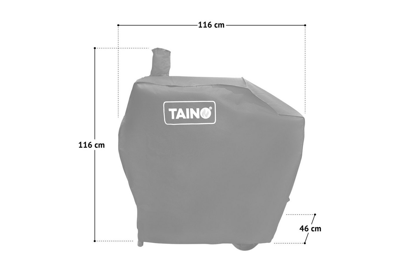 TAINO Grillabdeckhaube KAMAYO, 16x46x116 cm, wetterfest, Abdeckhaube, Regenschutz Bild 5