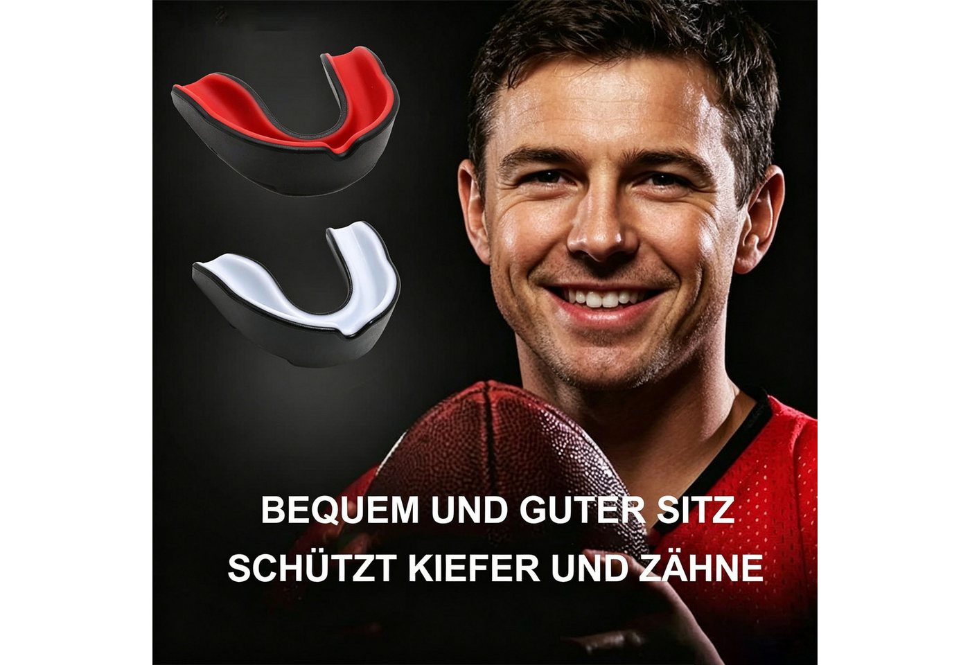 Keyura Zahnschutz Sport Zahnschutz,2 Stücke Mundschutz Boxen,Erwachsene, SchwarzWeiß (2-tlg., Mundschutz für MMA,Kampfsport,Boxen, Taekwondo,Hockey,Hockey und Mehr), Sport Zahnschutz,Mundschutz Boxen,Erwachsene Schwarz-Rot&Schwarz-Weiß