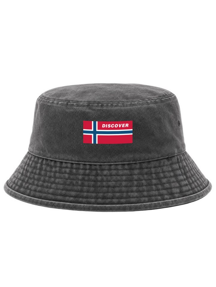 Neverless Fischerhut Anglerhut mit Print Discover Baumwolle Bucket Hat Herren Damen Bild 5