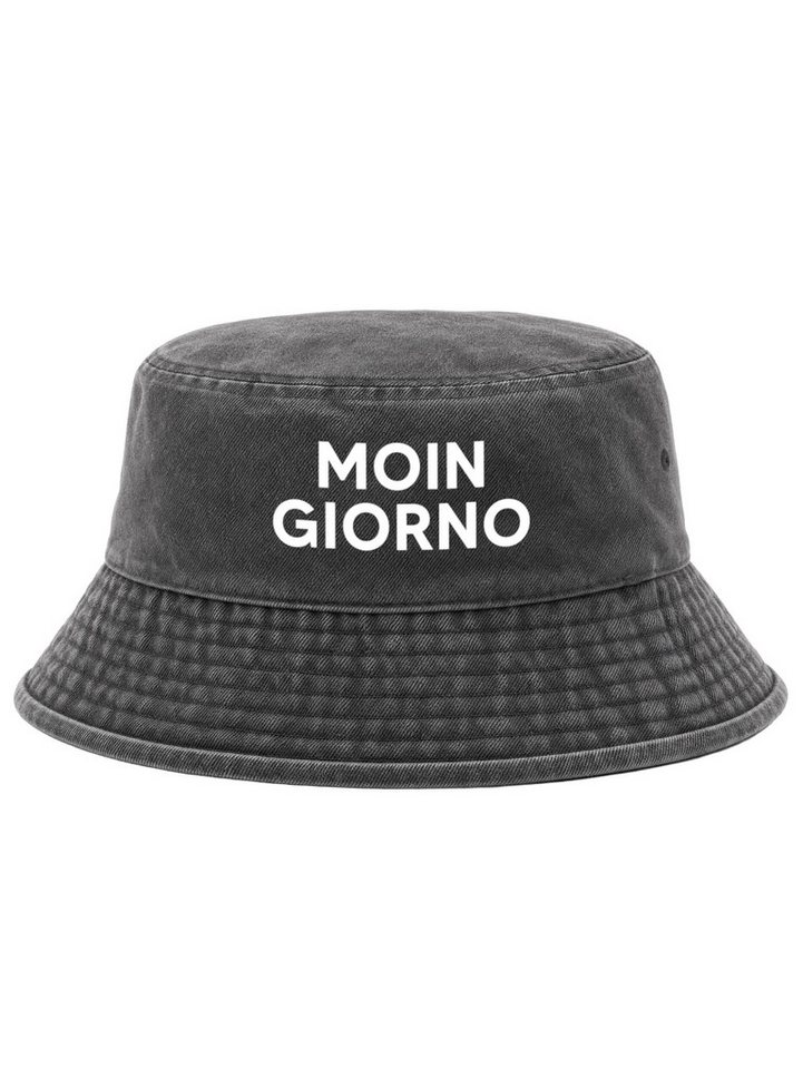 Neverless Fischerhut Anglerhut mit Print Moingiorno Baumwolle Bucket Hat Herren Damen Bild 3