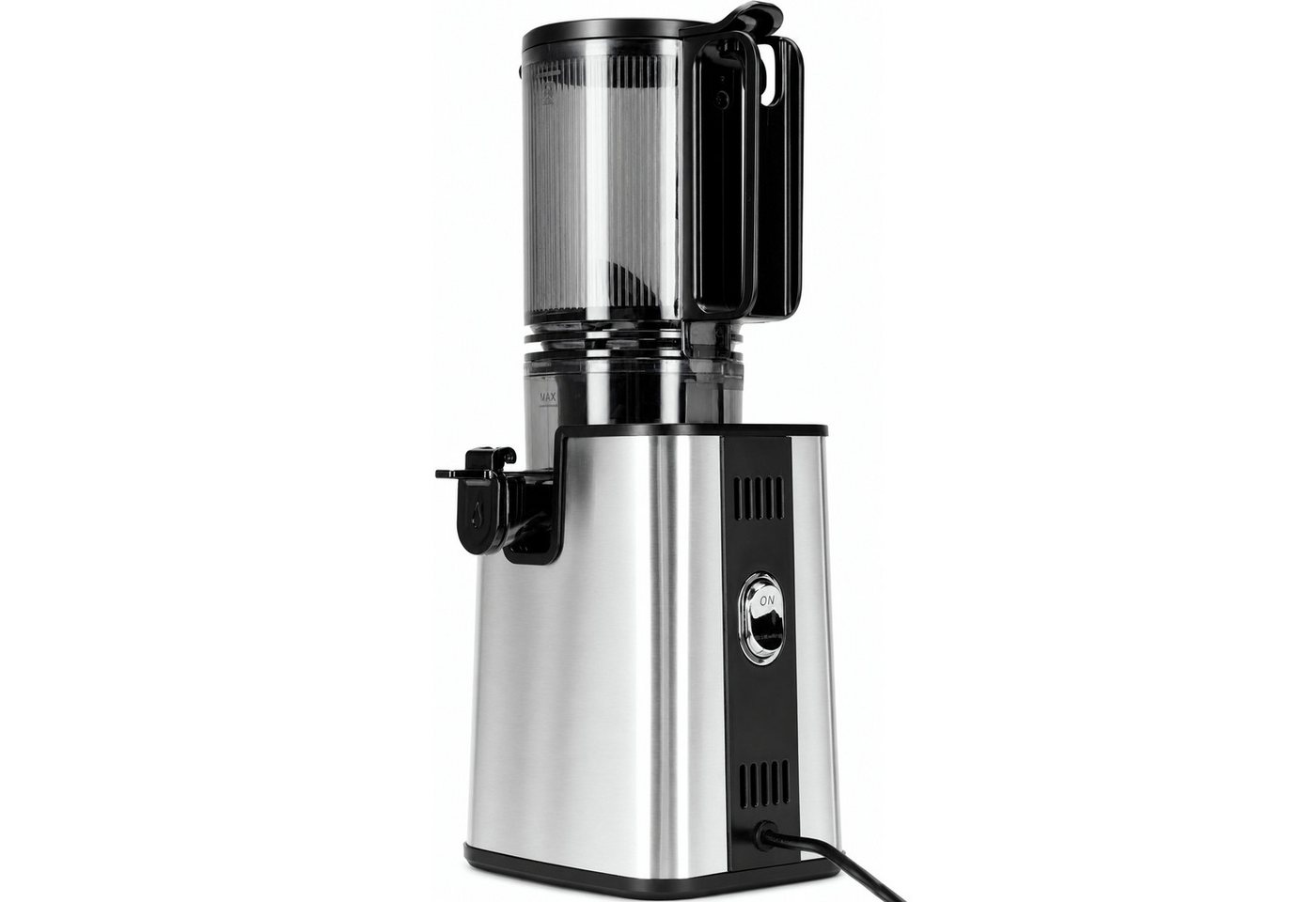 Sinaopus Slow Juicer Für ganze Früchte mit 110-mm-Einfüllöffnung und Doppelfilter, 250 W, Schonende Kaltpressung, saubere Ausgabe und einfache Reinigung Bild 2