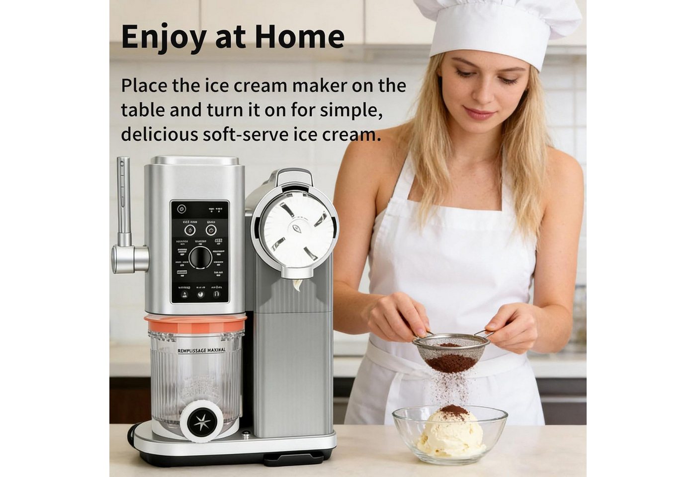 Fyrove Slush-Eismaschine Ersatzbehälter 4er-Set passend für Ninja Creami NC701, 0,8 l, 0 W, BPA-frei spülmaschinenfest Bild 2