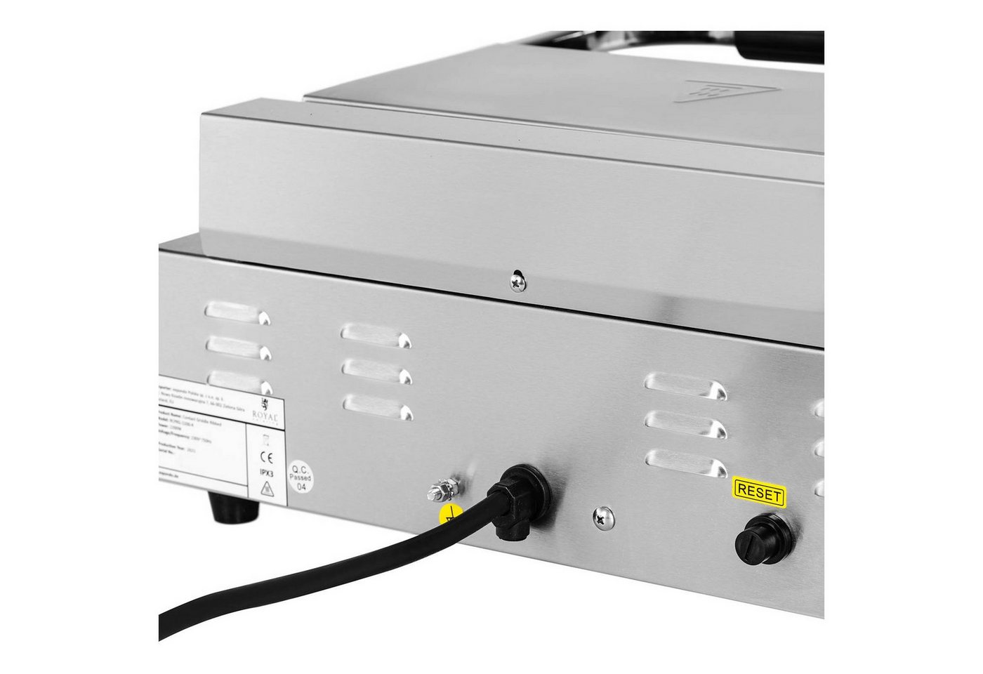 Royal Catering Kontaktgrill Sandwichmaker Gastro 2.200 W geriffelt 33 x 22 cm Toaster 50 - 300 °C, 2200 W Bild 2