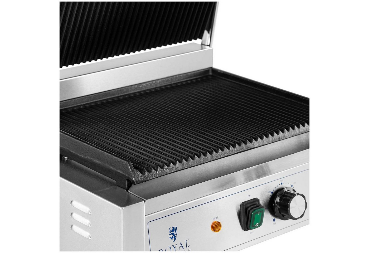 Royal Catering Kontaktgrill Sandwichmaker Gastro 2.200 W geriffelt 33 x 22 cm Toaster 50 - 300 °C, 2200 W Bild 3