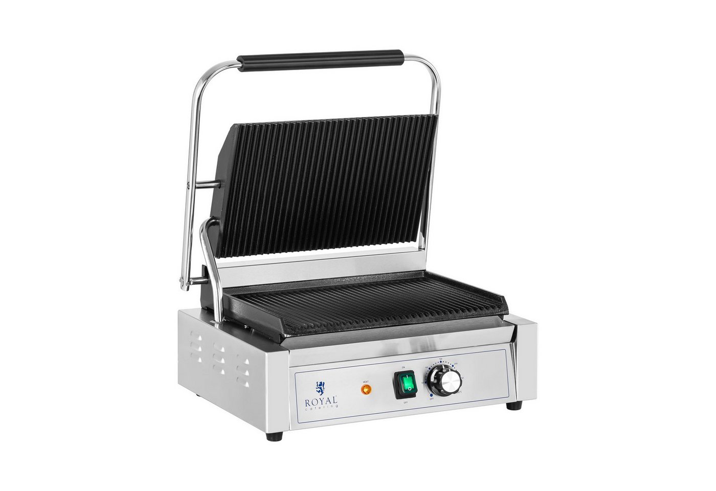 Royal Catering Kontaktgrill Sandwichmaker Gastro 2.200 W geriffelt 33 x 22 cm Toaster 50 - 300 °C, 2200 W Bild 4
