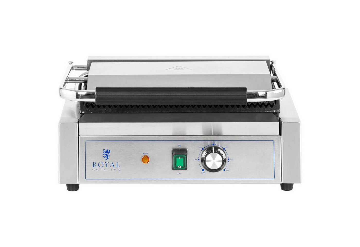 Royal Catering Kontaktgrill Sandwichmaker Gastro 2.200 W geriffelt 33 x 22 cm Toaster 50 - 300 °C, 2200 W Bild 5