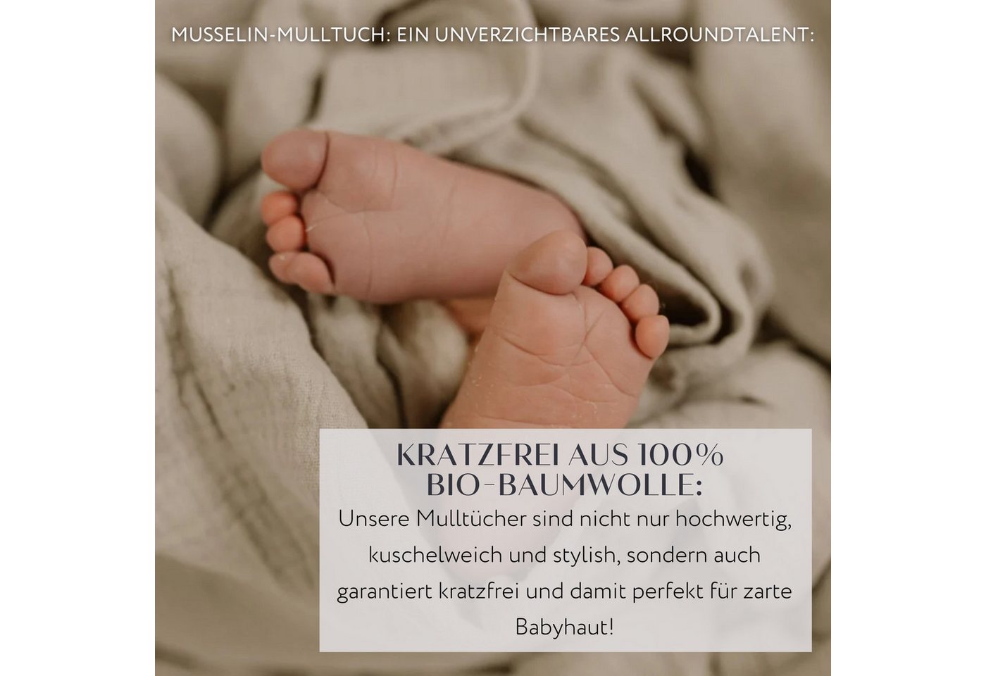 hutch&putch Spucktuch 2er Set Mulltuch 60x60cm im Stoffbeutel • aus 100% Bio-Baumwolle, (2er Set, 3-tlg), Geschenk zur Geburt • Schnuffeltuch Spucktuch Mullwindel Kuscheltuch Bild 2
