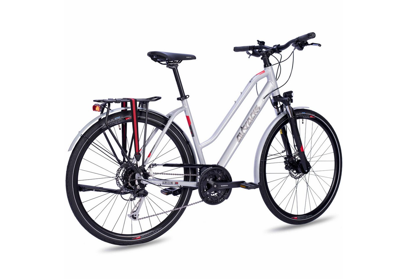 Airtracks Trekkingrad Damen Trekking Fahrrad 28 Zoll Trekkingrad TR.2845L, 27 Gang Shimano Alivio RD-M4000-SGS Shadow, Kettenschaltung, Silber Matt - Rahmenhöhen 48 cm & 52 cm » Modeljahr 2026« Bild 2