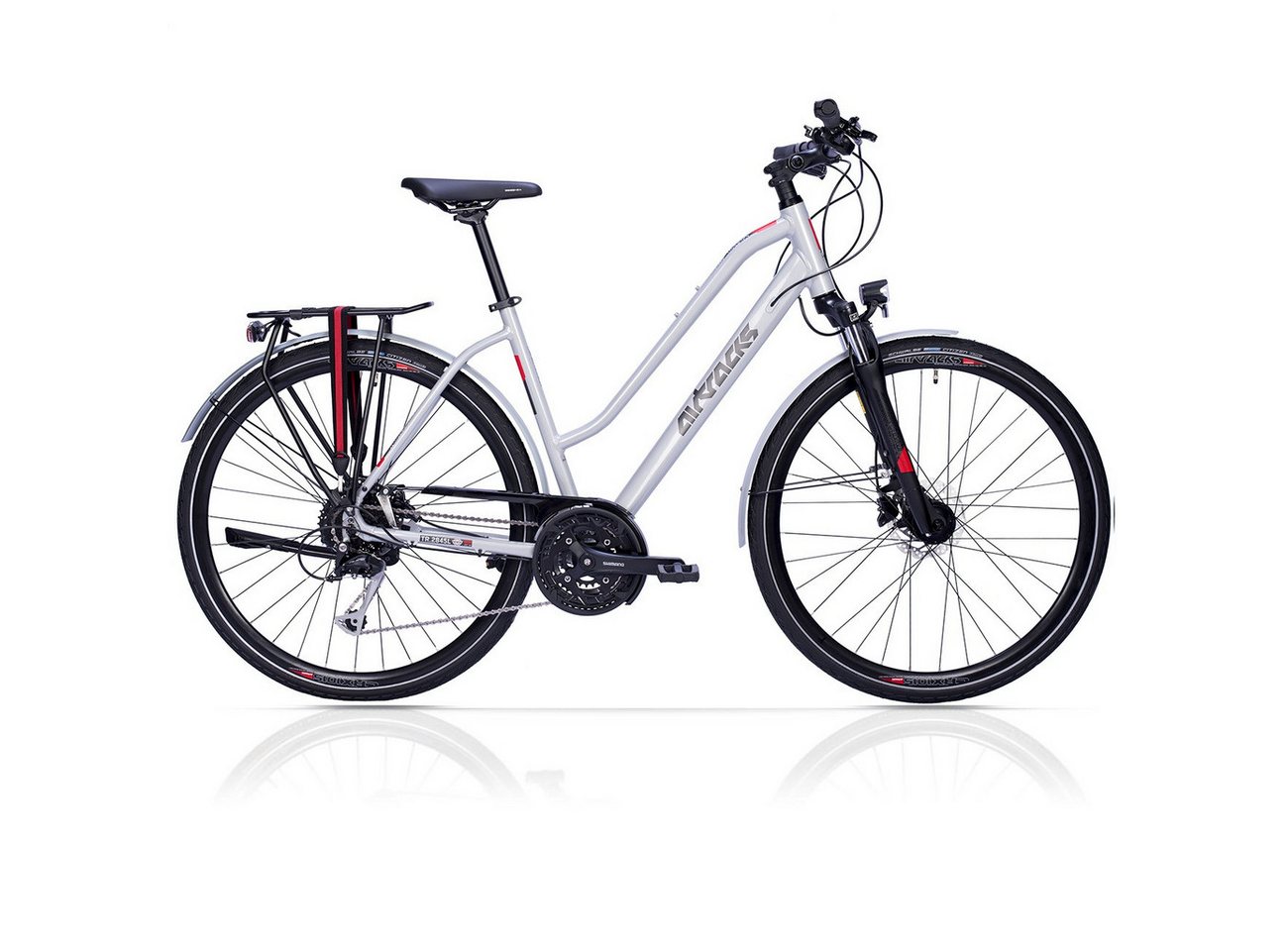 Airtracks Trekkingrad Damen Trekking Fahrrad 28 Zoll Trekkingrad TR.2845L, 27 Gang Shimano Alivio RD-M4000-SGS Shadow, Kettenschaltung, Silber Matt - Rahmenhöhen 48 cm & 52 cm » Modeljahr 2026« Bild 3