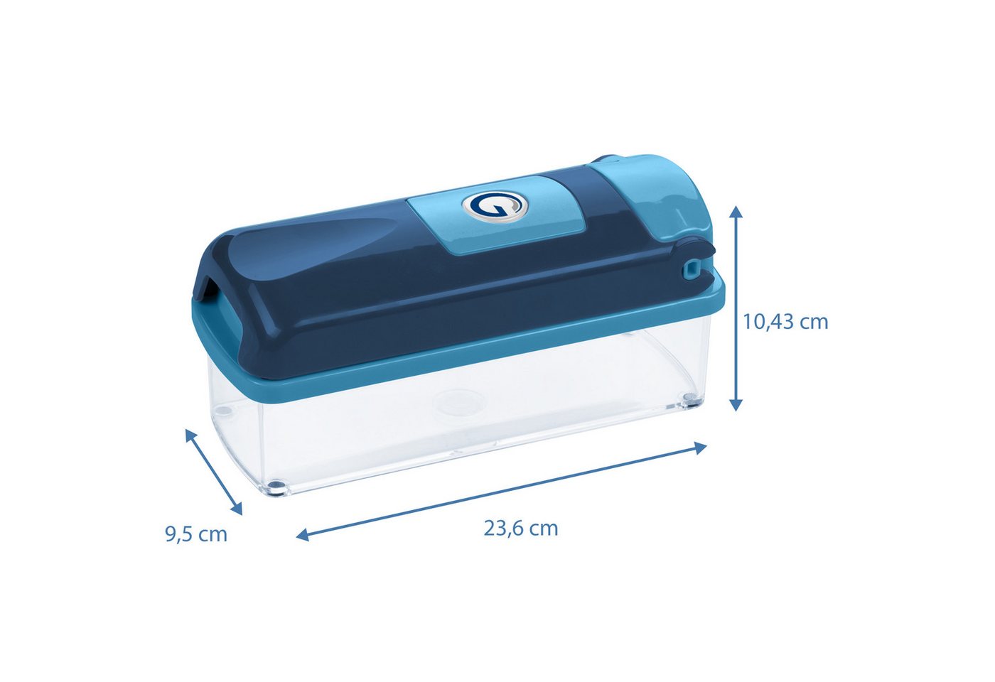 Genius Gemüseschneider Nicer Dicer smart Set 6-tlg. blau, Spülmaschinengeeignet, Schneid-Deckel mit Selbstreinigungsfunktion! Bild 5
