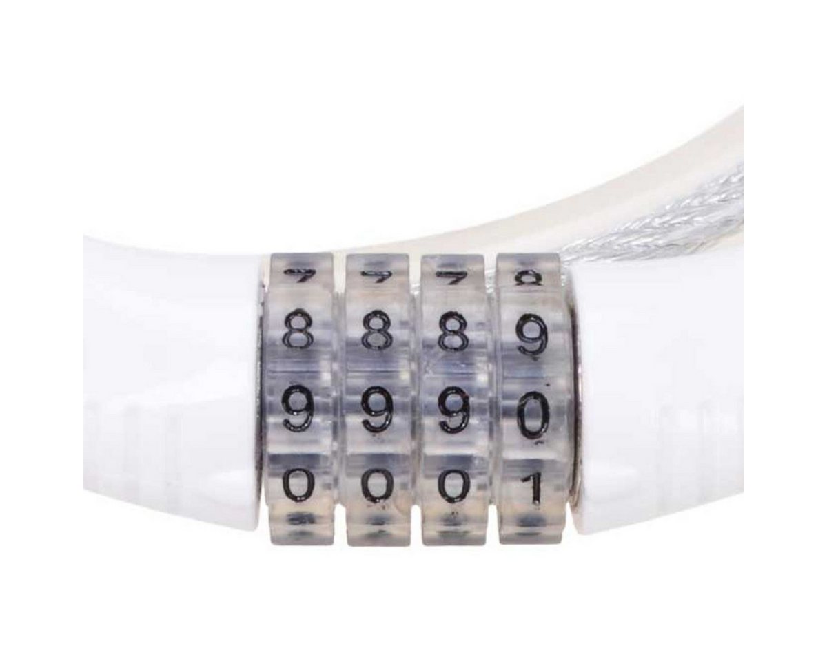 Filmer Multifunktionsschloss Geschütztes Zahlenschloss mit 4 Ringen Ø12 x 800 mm Stahlseil (1-tlg), Sicherheitsstufe 4