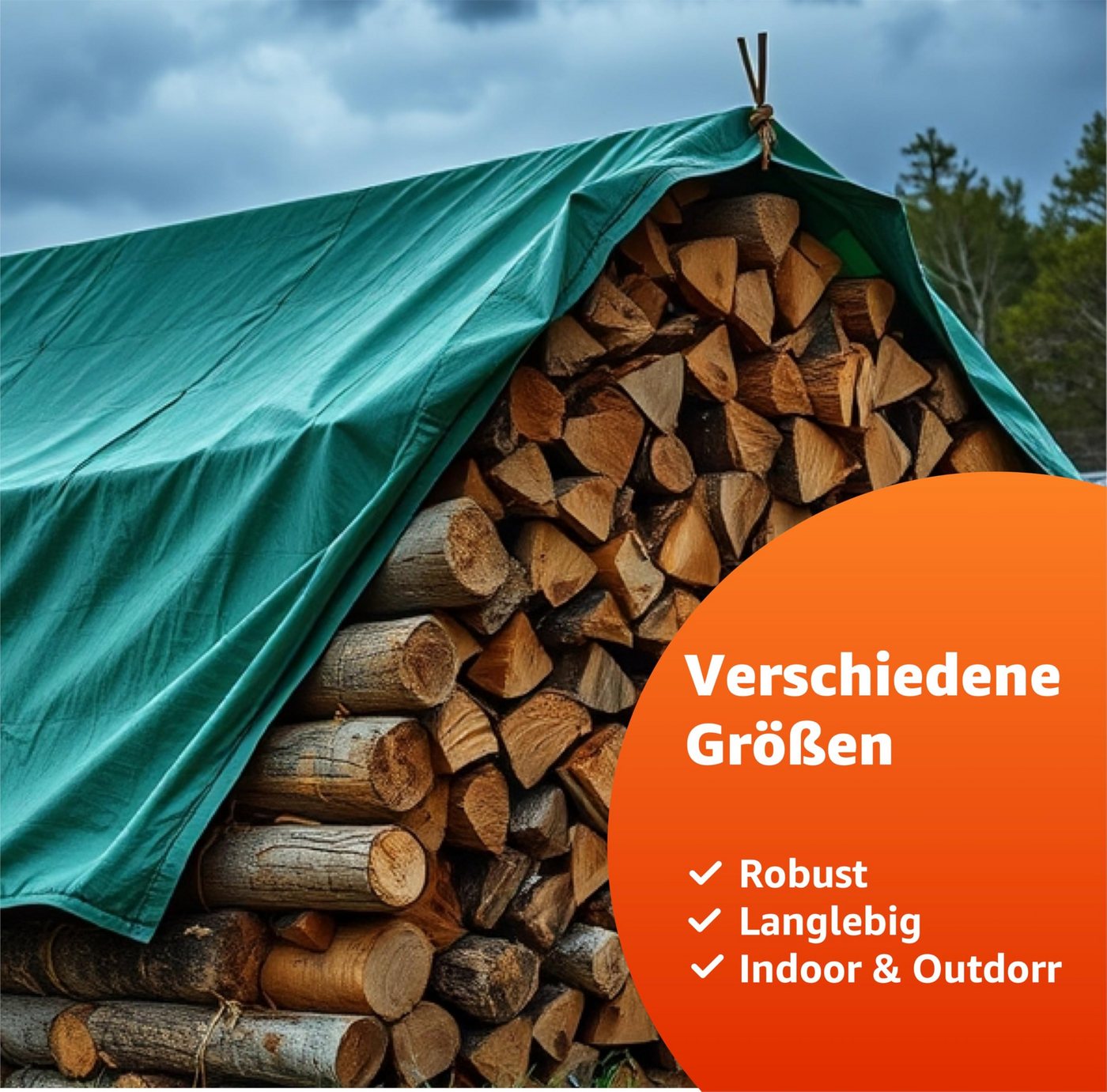 Gartiva® Schutzplane Plane 150 g/m² grün - Abdeckplane & Gartenplane - wasserdicht (Packung) Bild 3