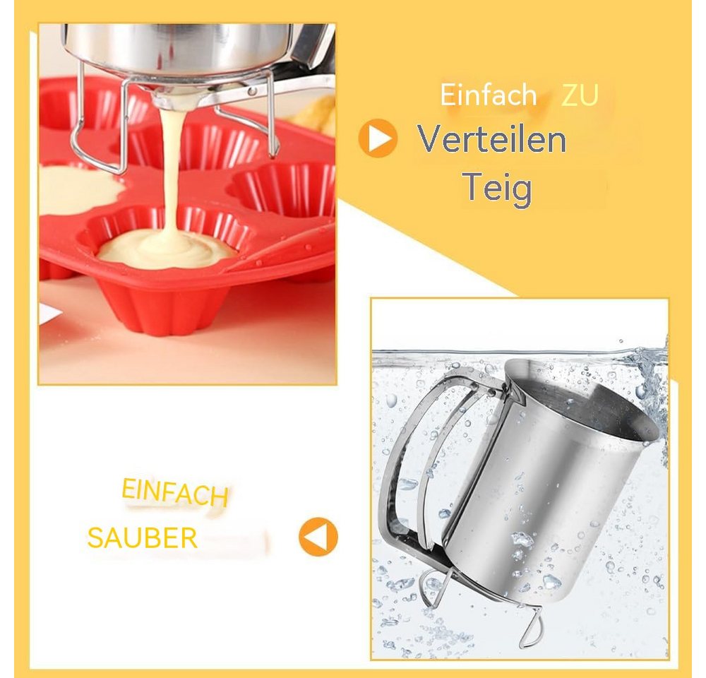 YMQHBS Teigportionierer 800ml Pfannkuchenteigspender, (packung, 1-tlg., Pfannkuchenteigspender) Bild 5