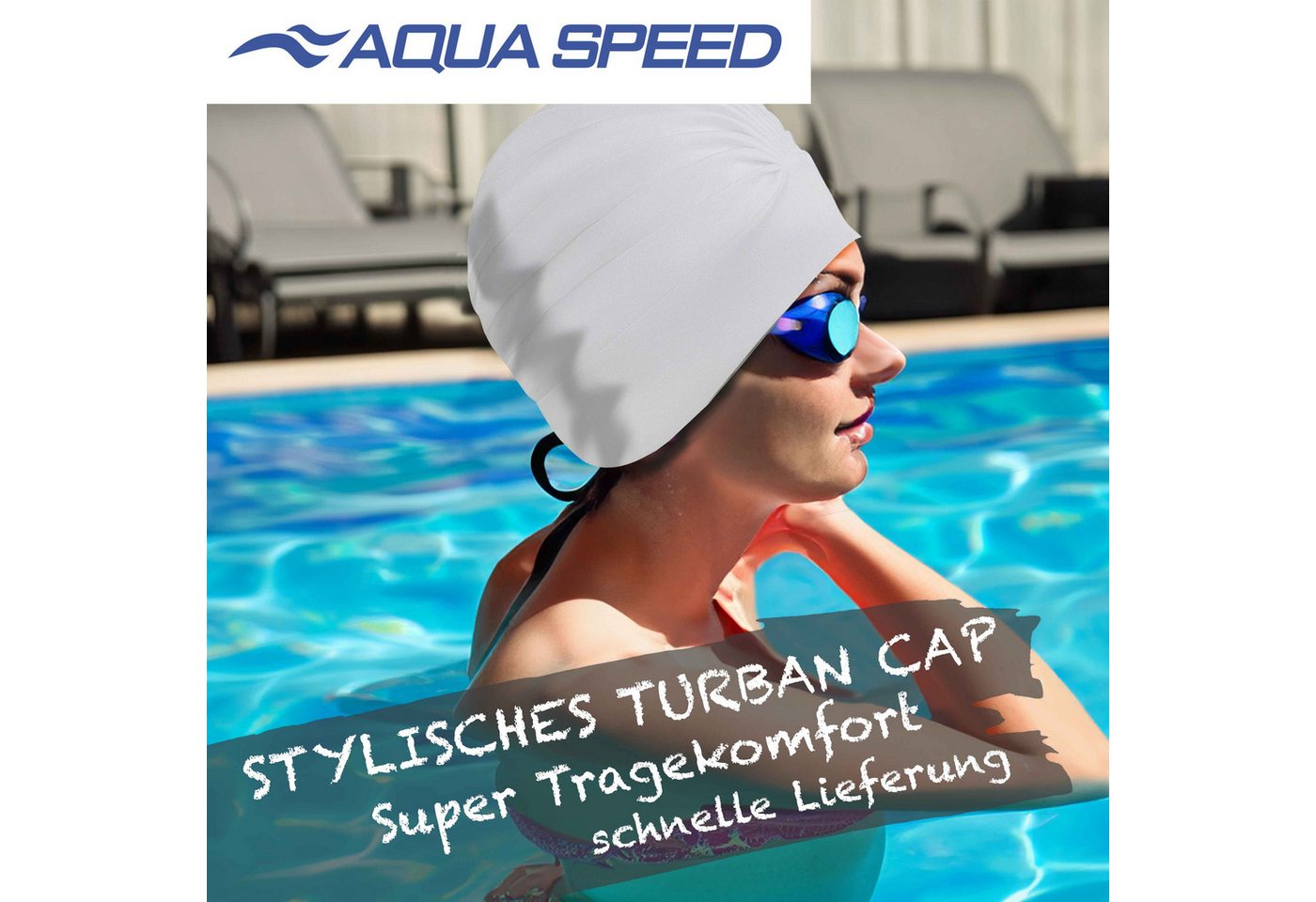 Aqua Speed Badekappe Turban-Stil Badehaube Textiles Material Retro Frottee-Kopftuch, Modischer Stil – Eleganter Komfort für Wellness & Entspannung Bild 4