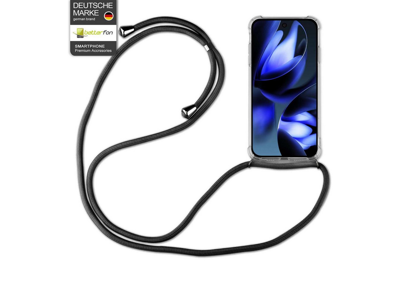 betterfon Handykette für Google Pixel 10 Pro XL- Hülle mit Band zum Umhängen Handyhülle, Premium-Panzerung – stoßfest, kratzresistent & passgenau