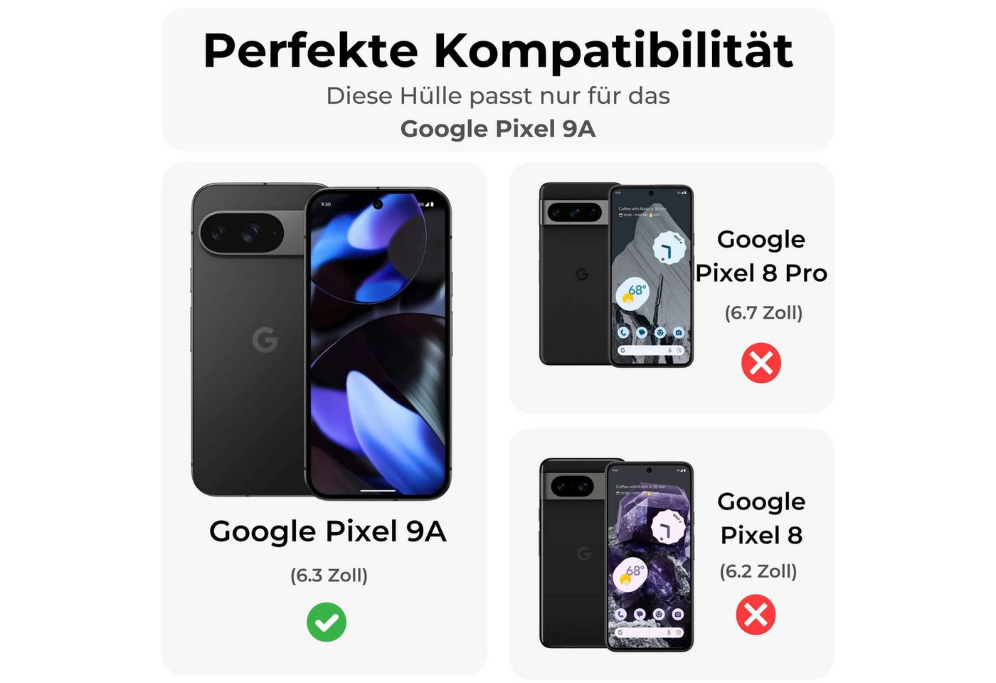 betterfon Handykette für Google Pixel 10 Pro XL- Hülle mit Band zum Umhängen Handyhülle, Premium-Panzerung – stoßfest, kratzresistent & passgenau Bild 3