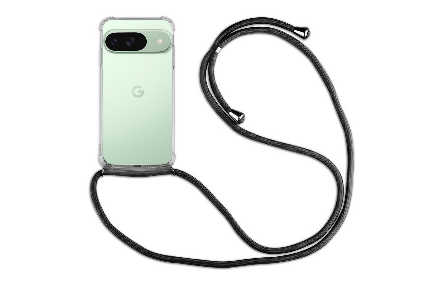 betterfon Handykette für Google Pixel 9 Serie Handyhülle mit Band & Kordel Bumper Schwarz, Premium-Panzerung – stoßfest, kratzresistent & passgenau