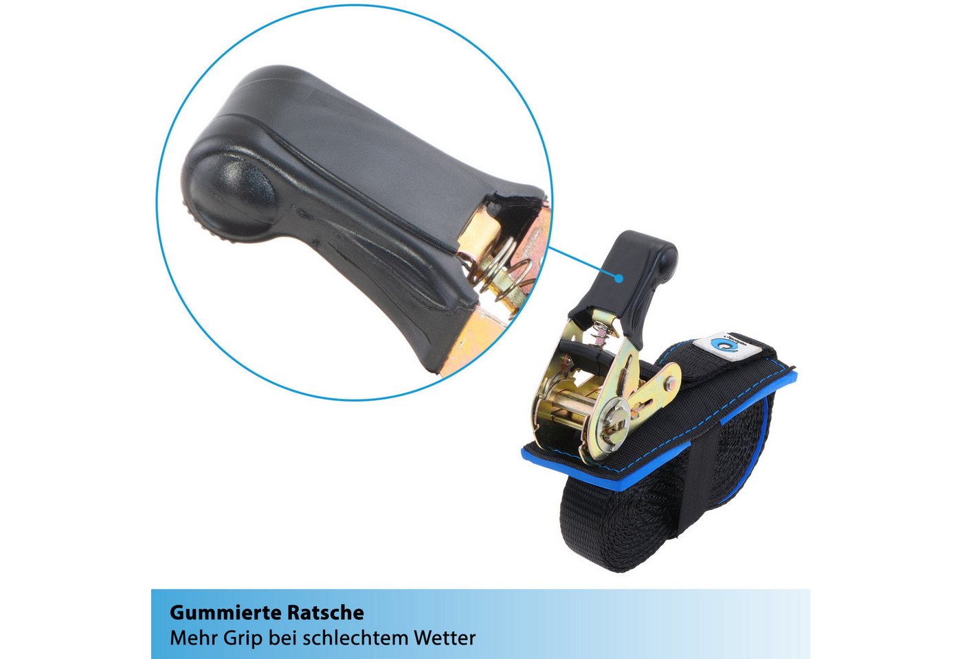 valonic Spanngurt Spanngurte Ratsche SG-010-40 !#Vater 4-6m - WOLF (2er Set, 2 Stück Ratschenspanngurt 6m) Ratschengurte für SUP Board oder Kajak, Motorrad, Ladungssicherung Bild 2