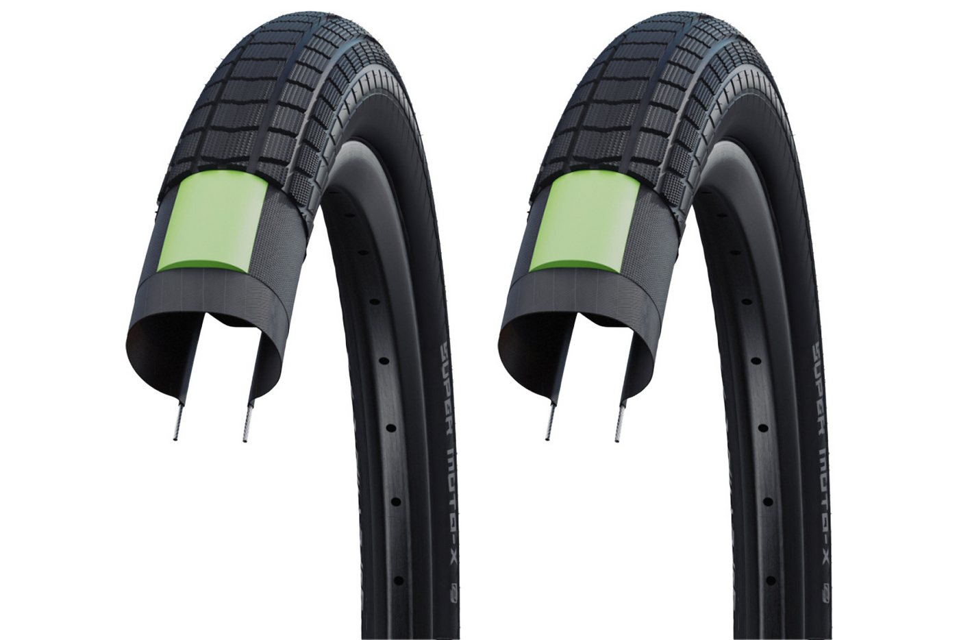 Schwalbe Fahrradreifen 2 Stück 27.5 Zoll Schwalbe Super Moto 70-584 Reifen mit Schläuchen AV, (4-tlg), Pannenschutz: Greenguard Bild 2