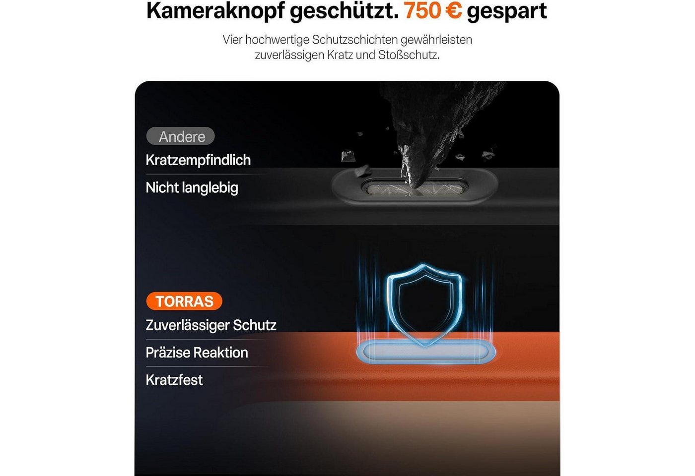 LuxusKollektion Handyhülle Handyhülle iPhone 17 Pro Max stoßfest iPhone 17 Pro Max Orange Bild 2