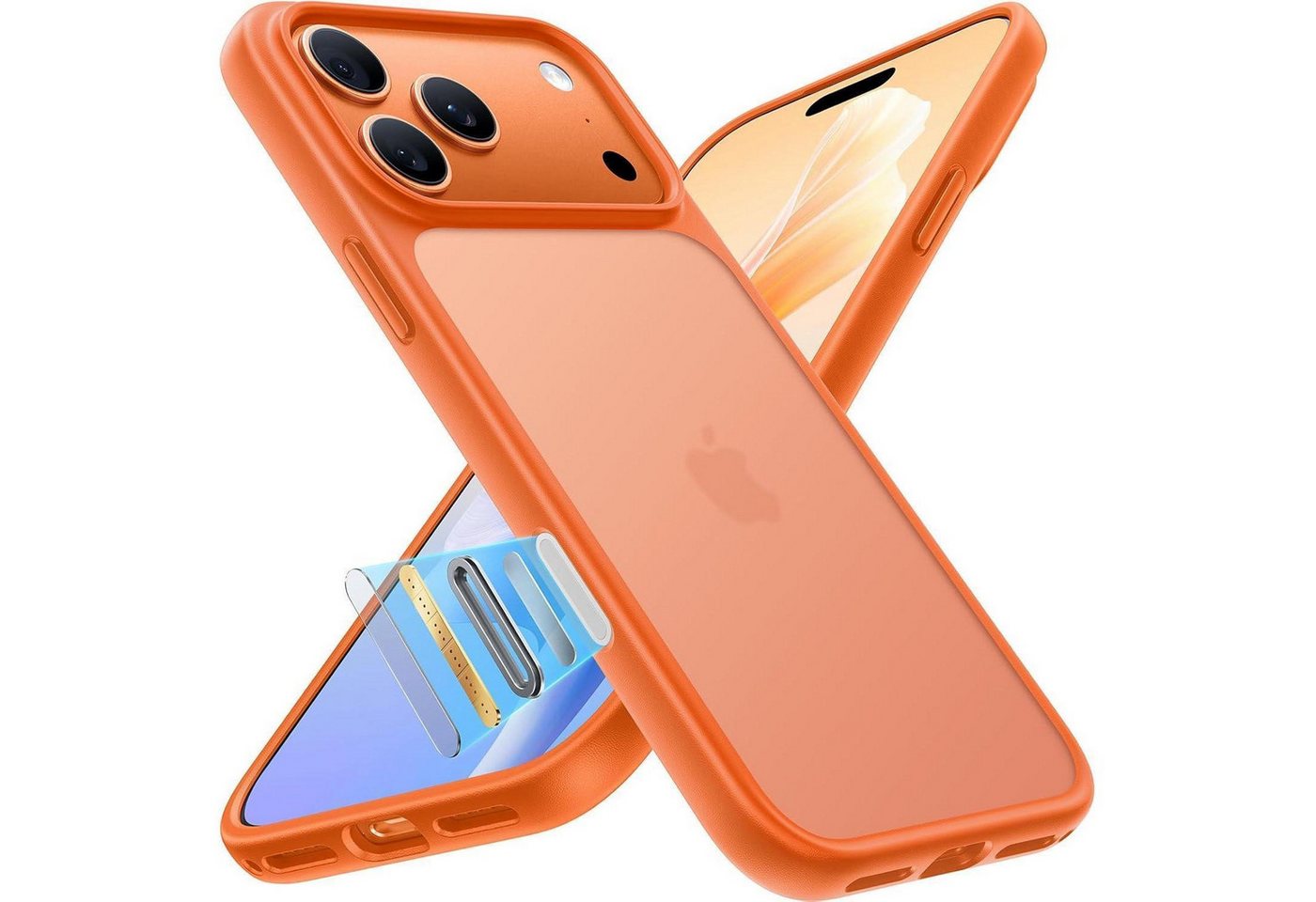 LuxusKollektion Handyhülle Handyhülle iPhone 17 Pro Max stoßfest iPhone 17 Pro Max Orange Bild 4