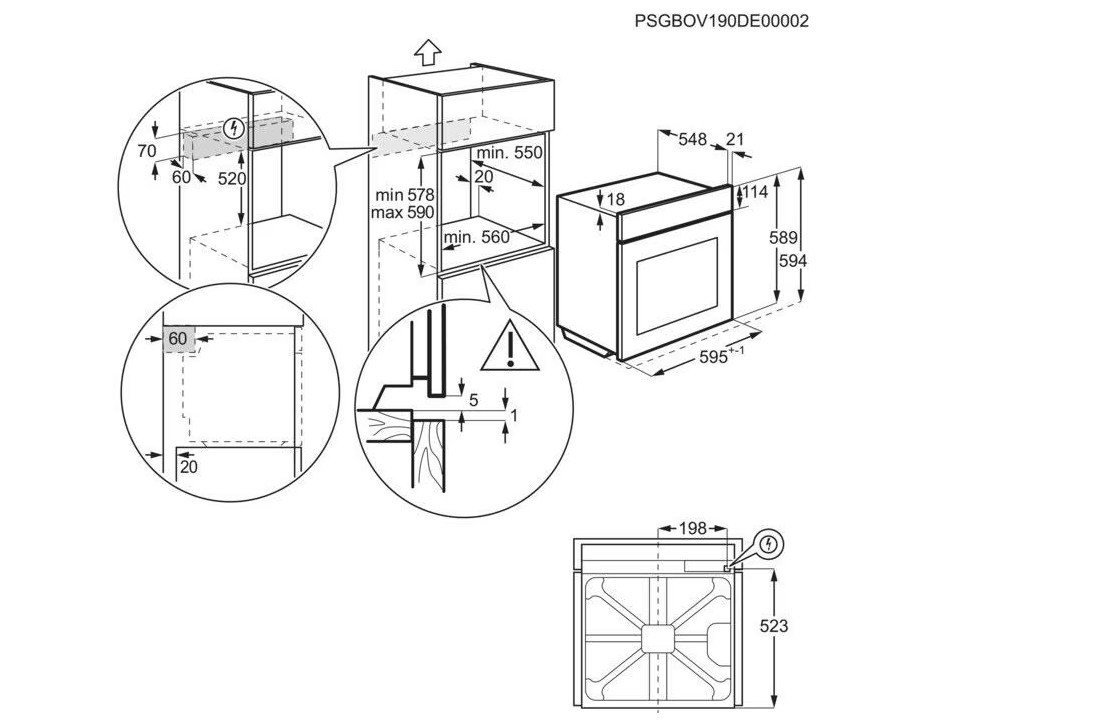 AEG Einbaubackofen TR7PB63ZSB A+ Einbaubackofen, 60 cm breit, 72 L Bild 3
