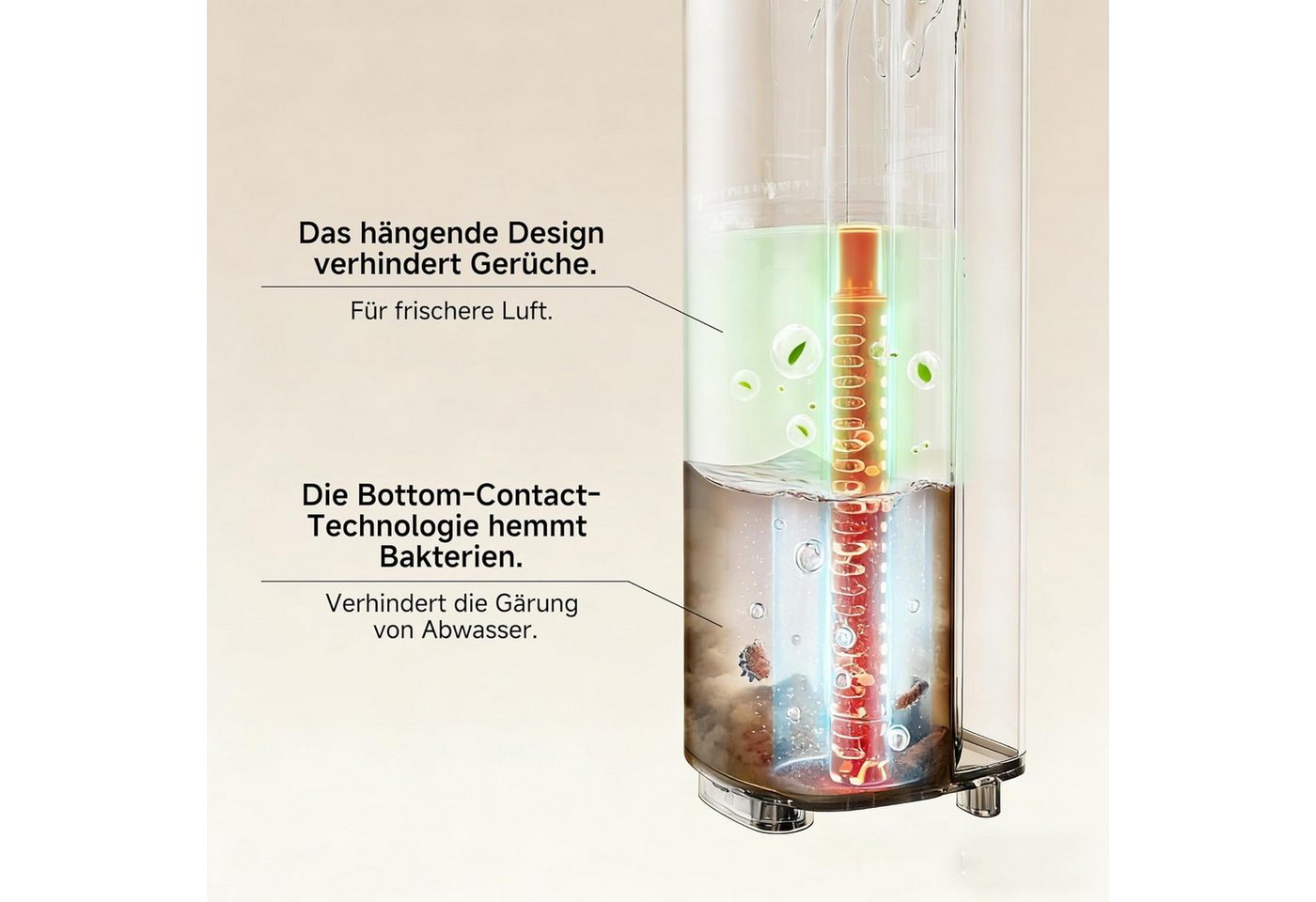 UWANT Nass-Trocken-Saugroboter D500 Reinigungslösung/Geruchsbeseitigungsstift für Abwassertanks, Filter Bild 3