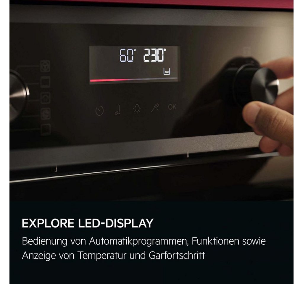 AEG Backofen-Set Pyrolyse Antifingerprint + PKM Induktionskochfeld 2 Flex-Zonen 60 cm, Pyrolyse-Selbstreinigung Bild 2