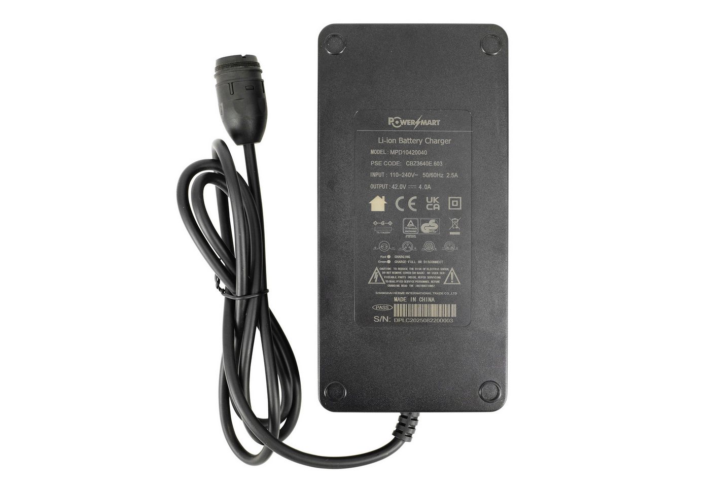 PowerSmart Rosenberger Batterie-Ladegerät (42V 4A für Rotwild, ZEG, BMZ, Derby Cycle, Impulse, Alber Neodrives Fahrrad) Bild 2