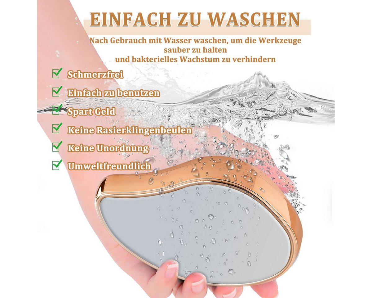 MOPUEA Haarentfernungsgerät Nano Haarentferner,Crystal Haarentferner, Wiederverwendbar und pflegend für die Haut, ohne Klingen mit der neuesten Nano Glas Technologie Bild 3