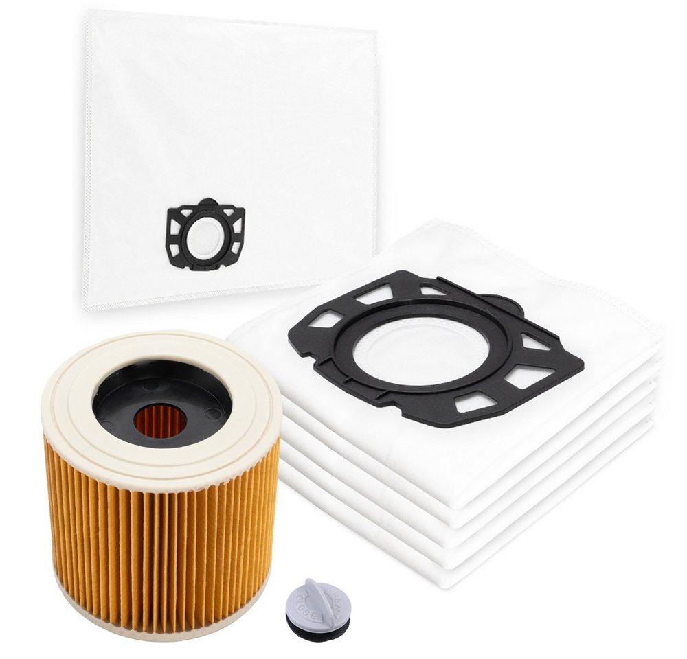 PRIMEBAG Staubsaugerbeutel 5 Stück und 1 Filter für Kärcher WD 3 V-17 4/20 kompatibel Bild 2