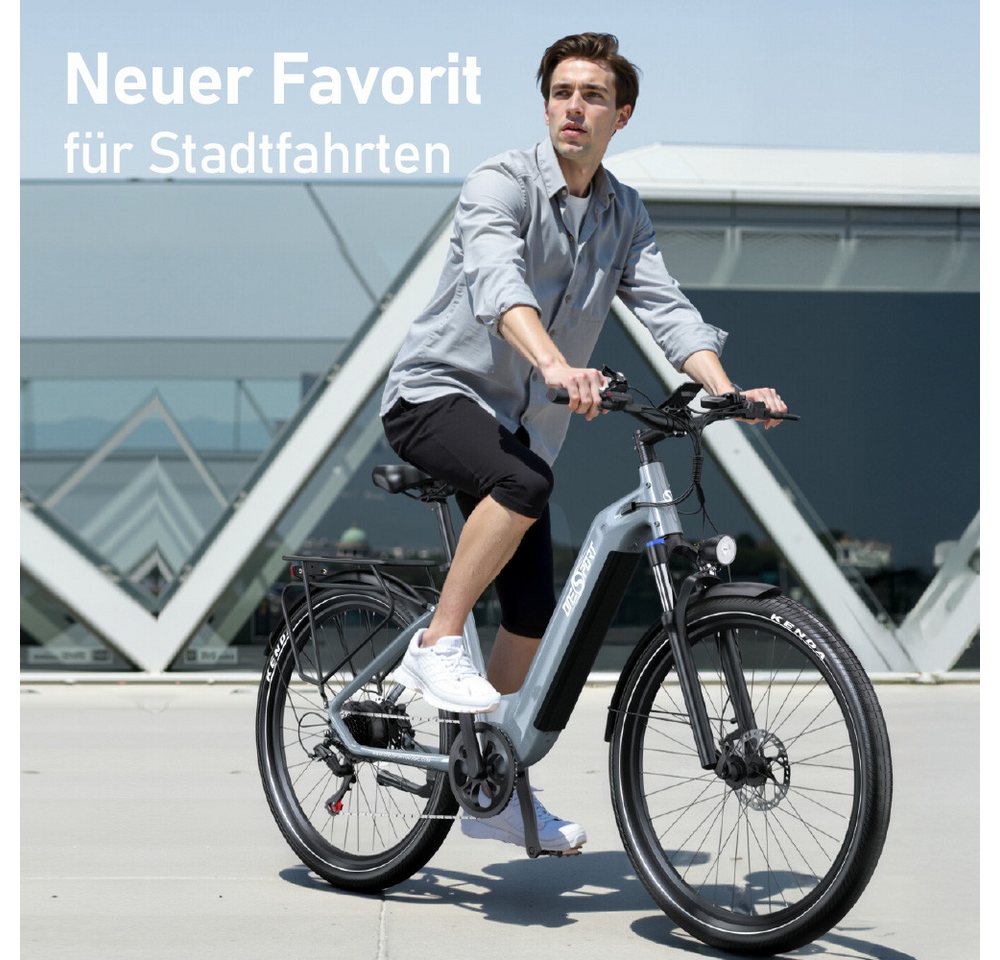 Vankel E-Bike Cityrad e bike für herren 28 zoll 18.2AH 36V 655WH damen 120km E-MBT, SHIMANO, Kettenschaltung, Heckmotor, 655,2 Wh, e bike für damen herren 28 zoll Cityrad 7 Gang Shimano hydraulischen Bild 3