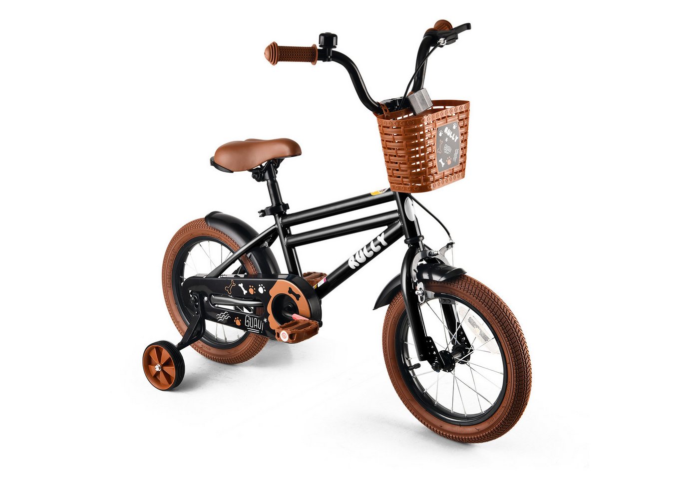 Vankel Kinderfahrrad 12/14/16 Zoll mit Stützrädern, 1 Gang, Mit Korb, Rücktrittbremse, Handbremse und Schutzblechen Bild 5
