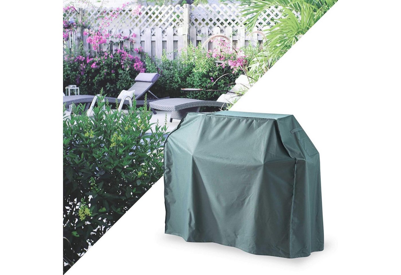Lumaland Schutzplane Grillabdeckung Grill Abdeckhaube 165x63x125cm Wasserdicht Wetterfest Bild 3