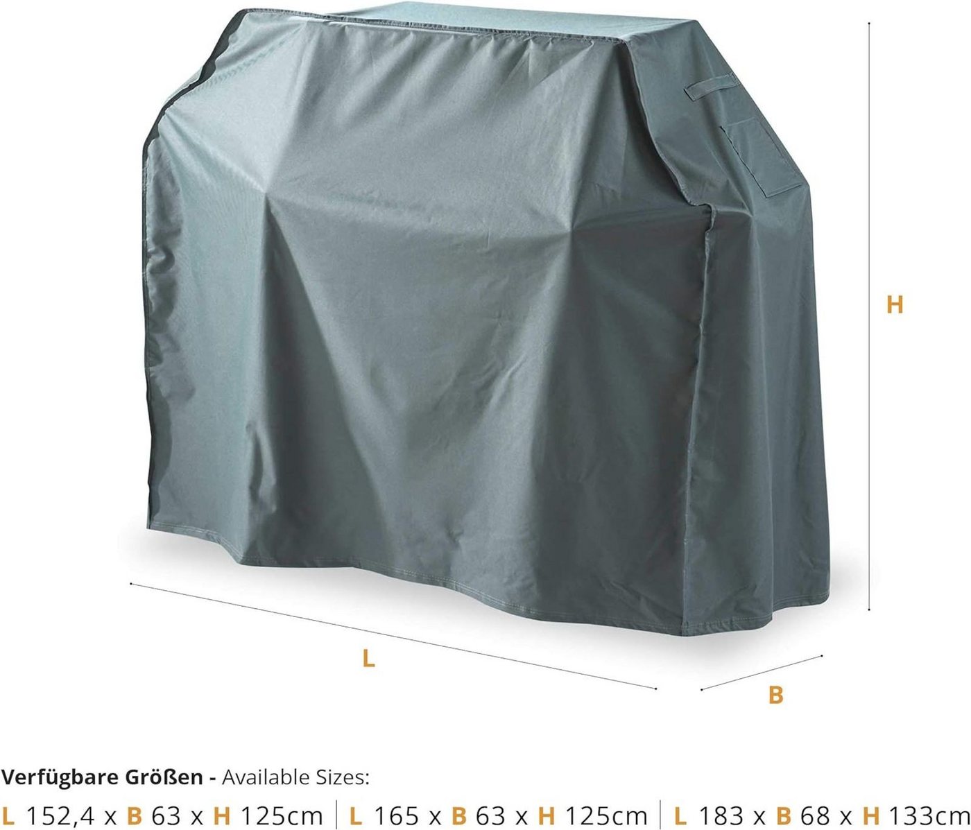 Lumaland Schutzplane Grillabdeckung Grill Abdeckhaube 165x63x125cm Wasserdicht Wetterfest Bild 5