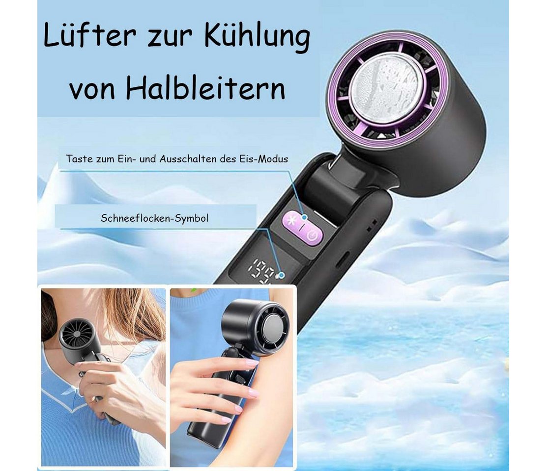 nsihing Handventilator Tragbarer Hand-kühlventilator, Faltbarer Leistungsstarker Bild 4