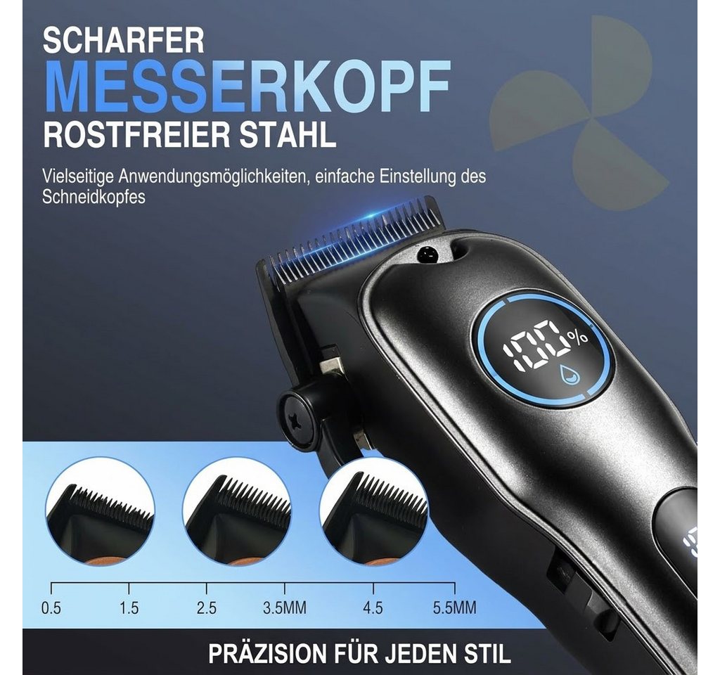 ibettertec Haarschneider Haarschneidemaschine Profi, Bartschneider, Haarschneider 2 in 1 Set, IPX7 Ganzkörper wasserdicht, Schnellladung & Lange Akkulaufzeit, mit 13 Kammaufsätzen, geräuscharm Bild 5