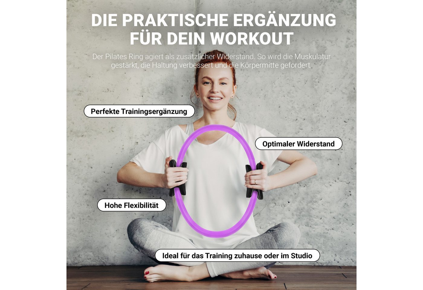 MSports® Pilates-Ring MSPORTS Pilates Ring Premium I Widerstandsring -Yoga Ring 38 cm