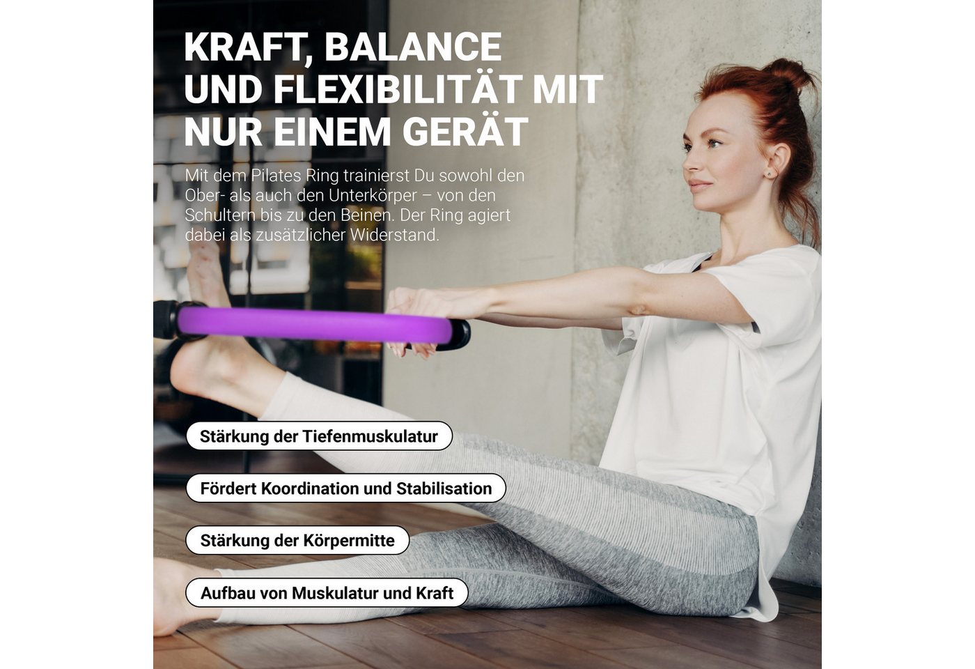 MSports® Pilates-Ring MSPORTS Pilates Ring Premium I Widerstandsring -Yoga Ring 38 cm Bild 3