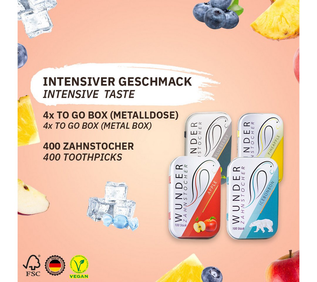 Wunder Zahnstocher Mundpflegecenter Wunder Zahnstocher mit Geschmack - Starter Pack Bild 3