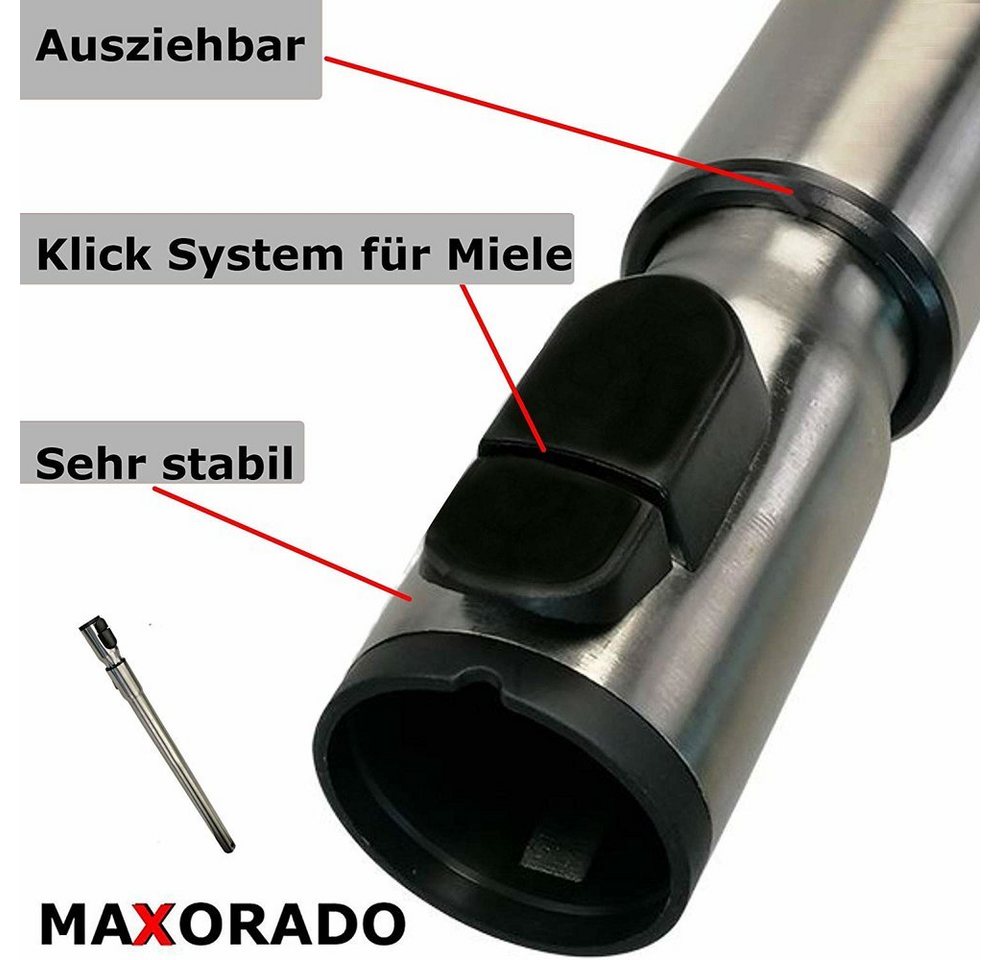 Maxorado Staubsaugerrohr Staubsaugerrohr für Miele Saugrohr Staubsauger Rohr S4 S400i S4210
