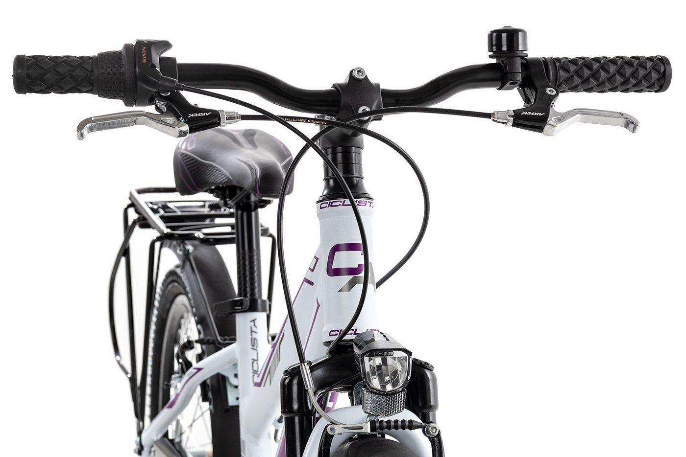 Ciclista Kinderfahrrad Adventure 3 20 Trapez, 3 Gang Shimano Nexus 3 Rücktritt Schaltwerk, Nabenschaltung Rücktritt, Kinderrad 20 Zoll Junge Mädchen weiß