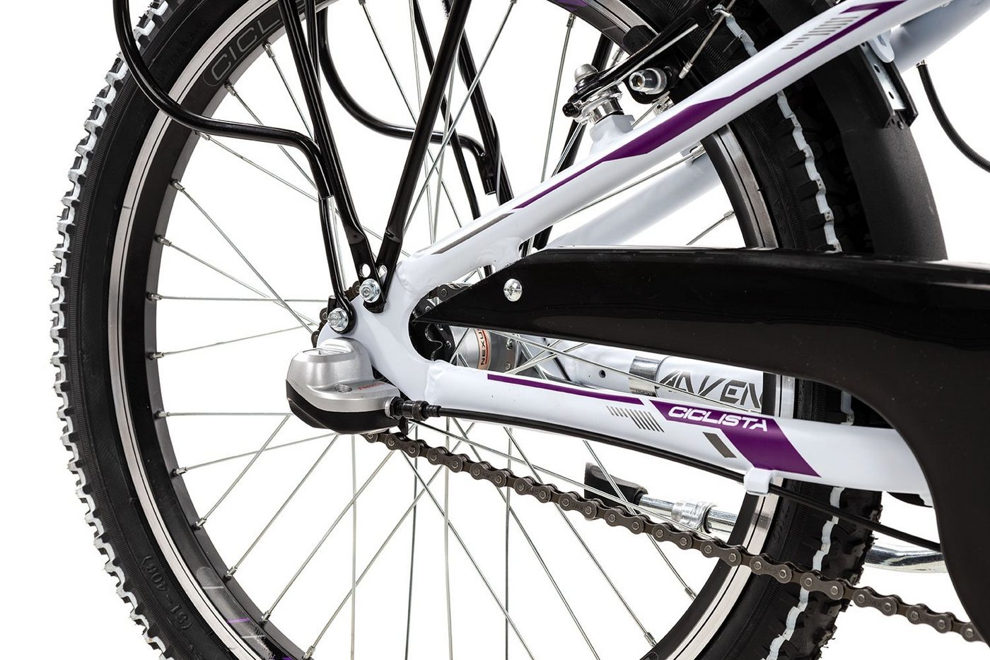 Ciclista Kinderfahrrad Adventure 3 20 Trapez, 3 Gang Shimano Nexus 3 Rücktritt Schaltwerk, Nabenschaltung Rücktritt, Kinderrad 20 Zoll Junge Mädchen weiß Bild 3
